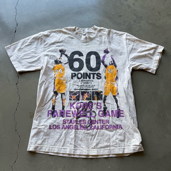 NBA Other - Los Angeles Apparel / Kobe Bryant Farewell T-Shirt / Cream